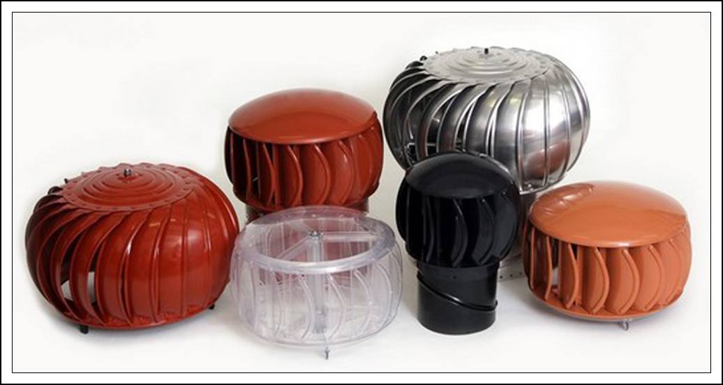 ventilační turbiny, foto archiv Větrání větracími systémy