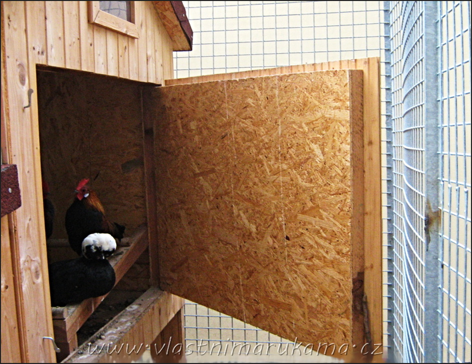 Velikost kurníku zvolíme podle předpokládaného počtu chovaných kusů slepic.